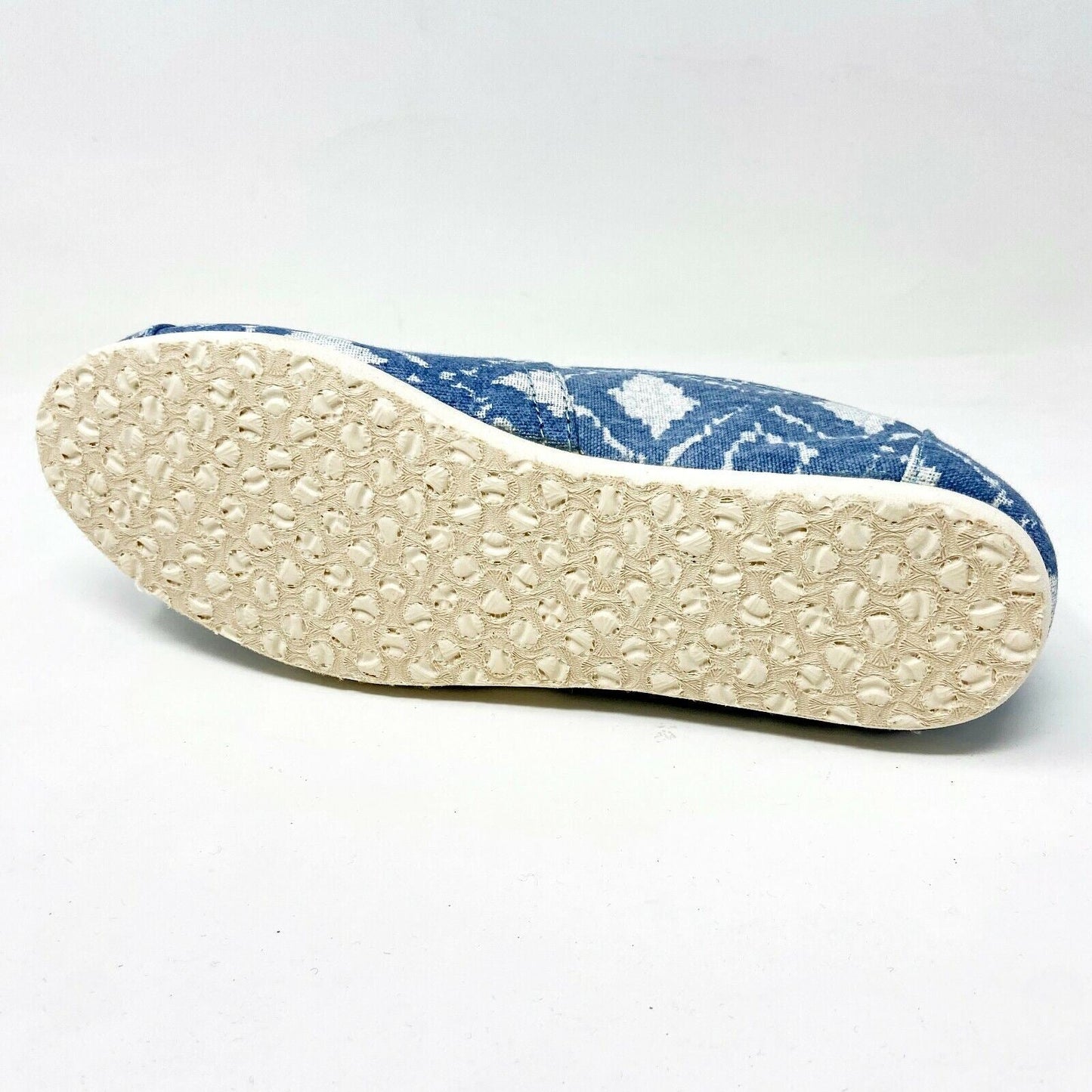Toms Classics Blue Geometric Ikat Womens Slip On Casual Canvas Flat Shoes