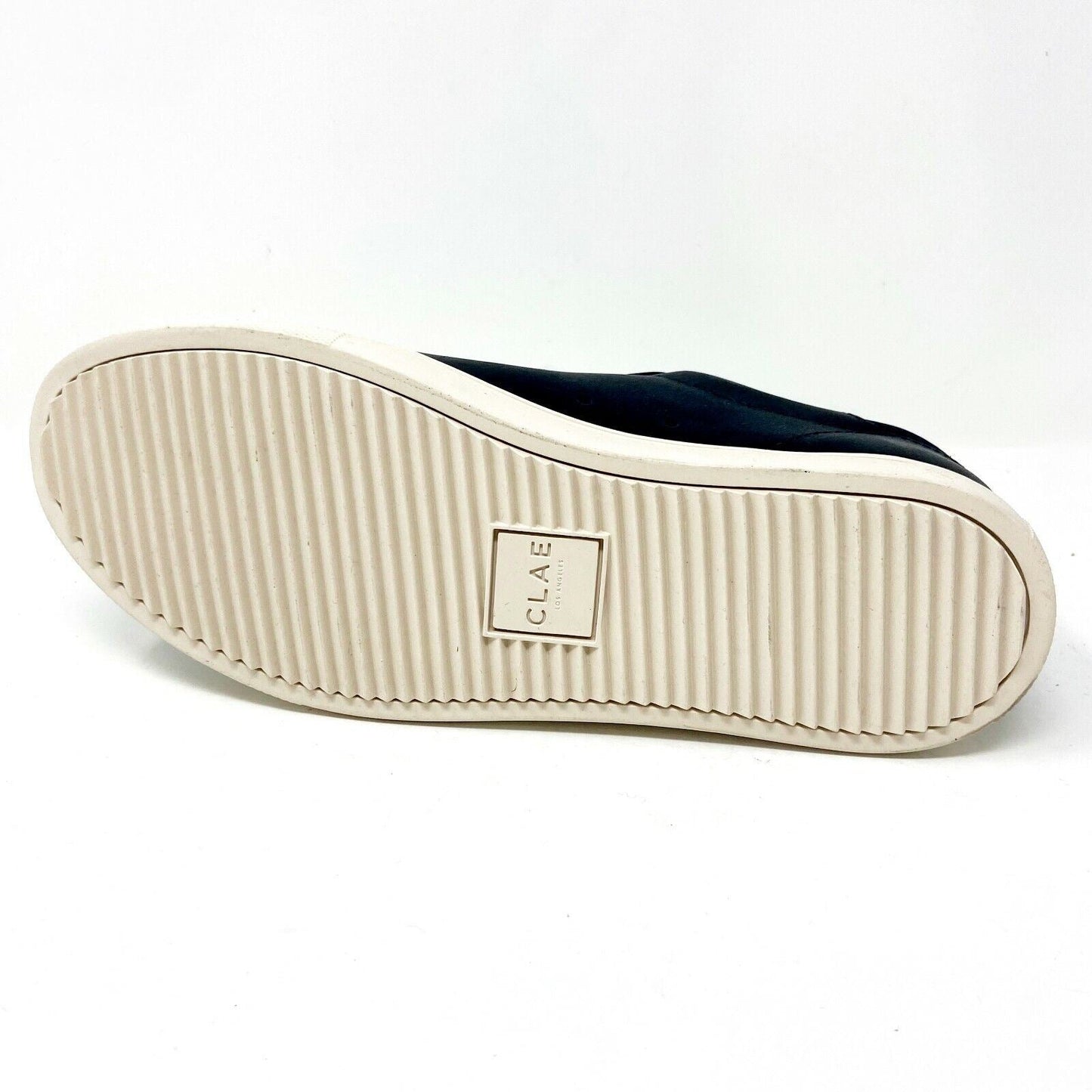 Clae Bradley Navy Full Grain Leather Mens Premium Casual Sneakers