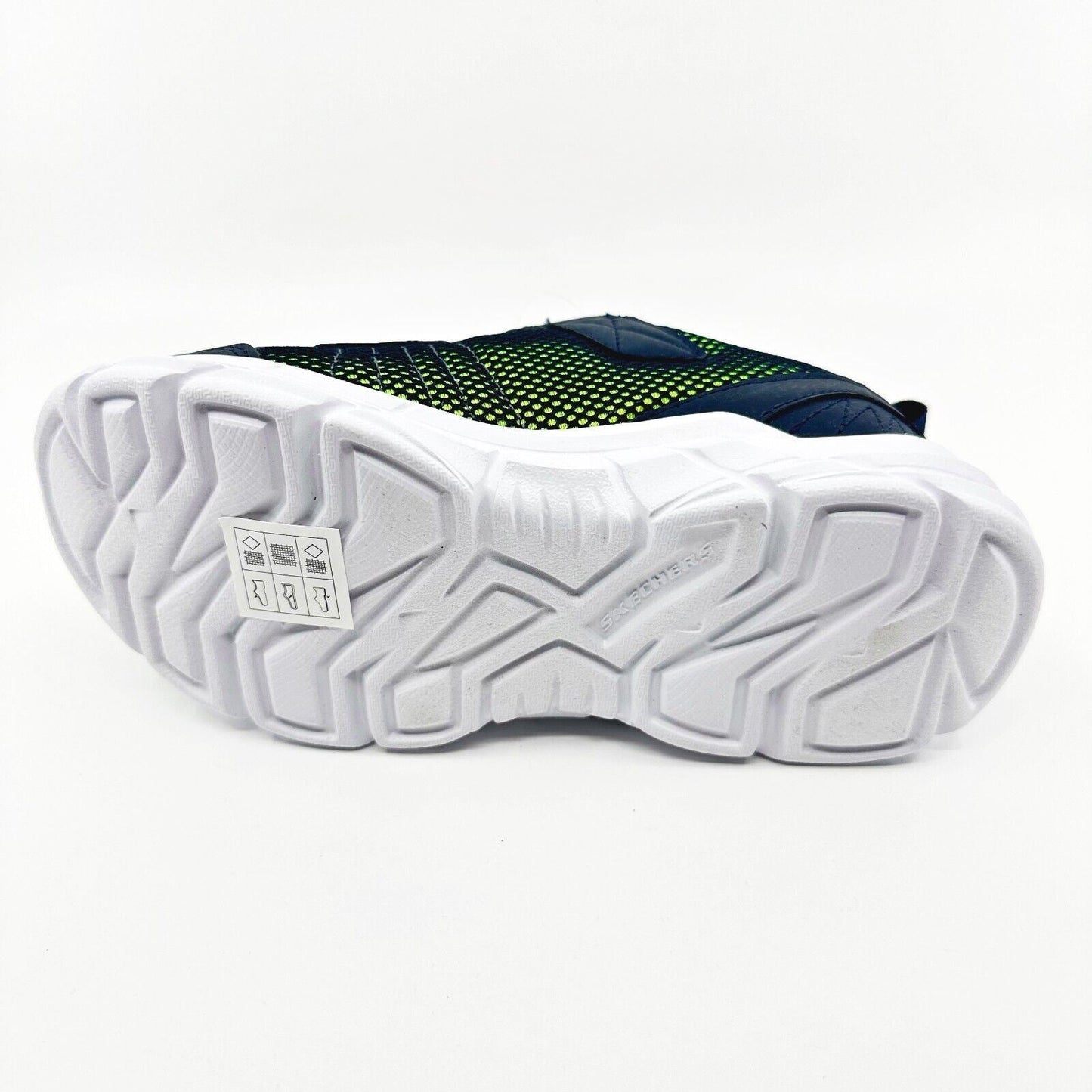Skechers Rive Navy Lime Kids Boys Size 12 Sneakers