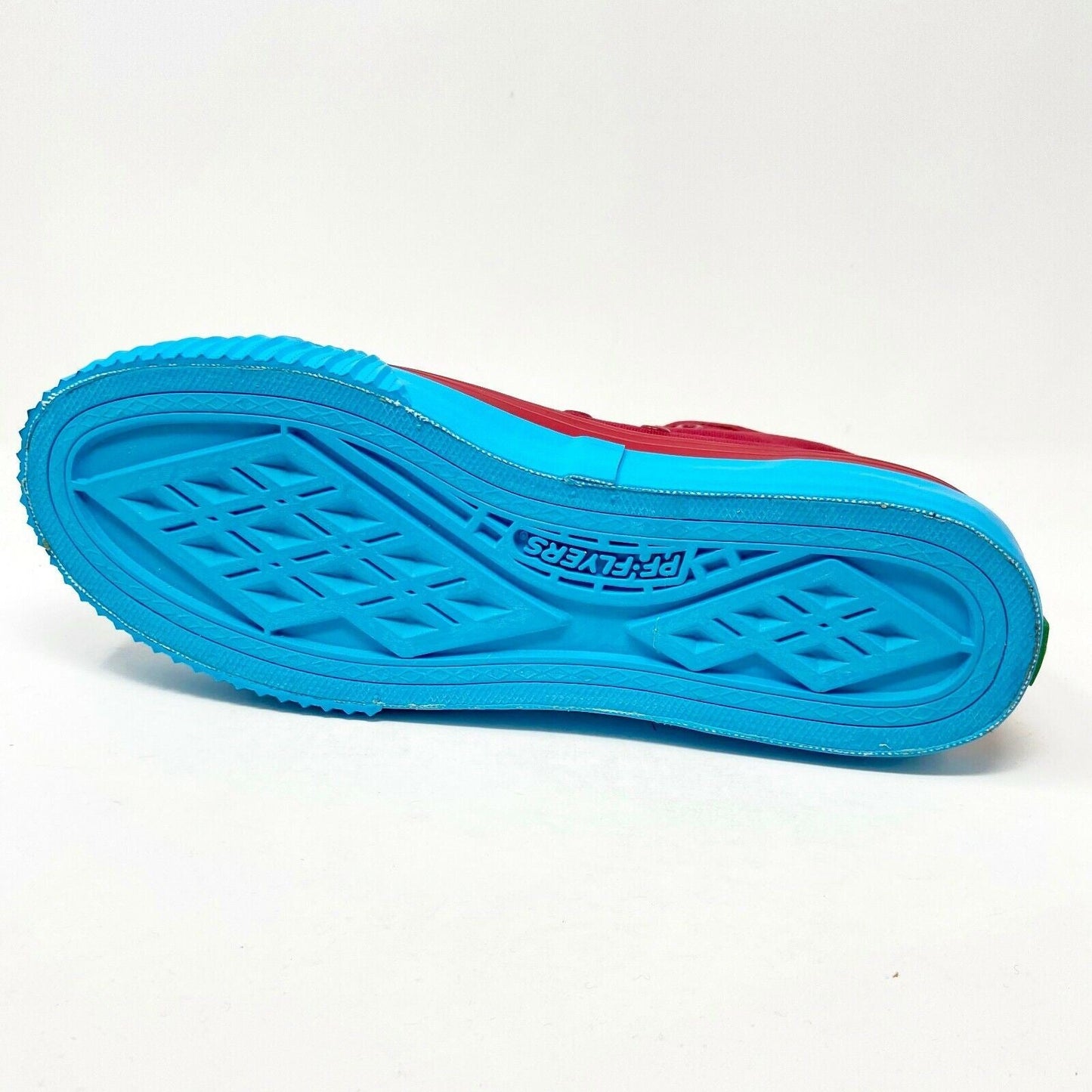 PF Flyer Center Hi Red Blue Womens Retro Casual Sneakers PM12OH1V