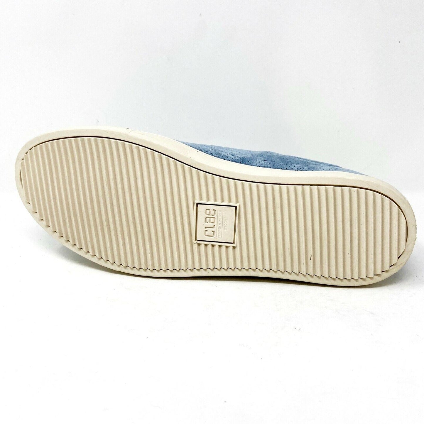 Clae Bradley Perf Steel Suede Cream Mens Premium Casual Sneakers