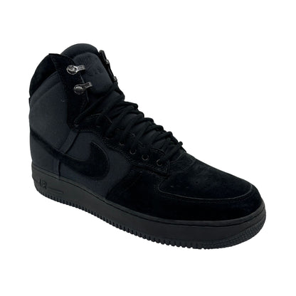 Nike Air Force 1 High Deconstructed Military Triple Black Mens Sneaker
