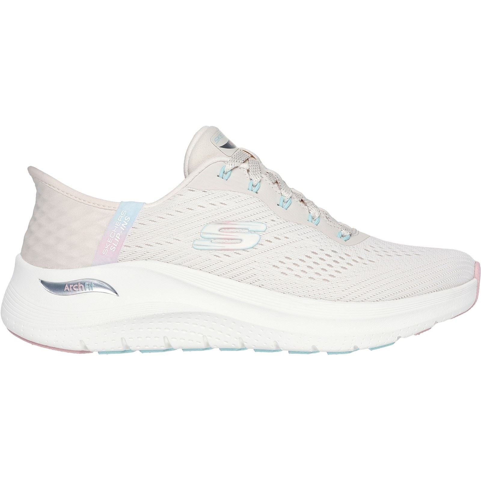Women's Wide Fit Skechers 150066 Slip-ins Arch Fit 2.0 Easy Chic Trainers