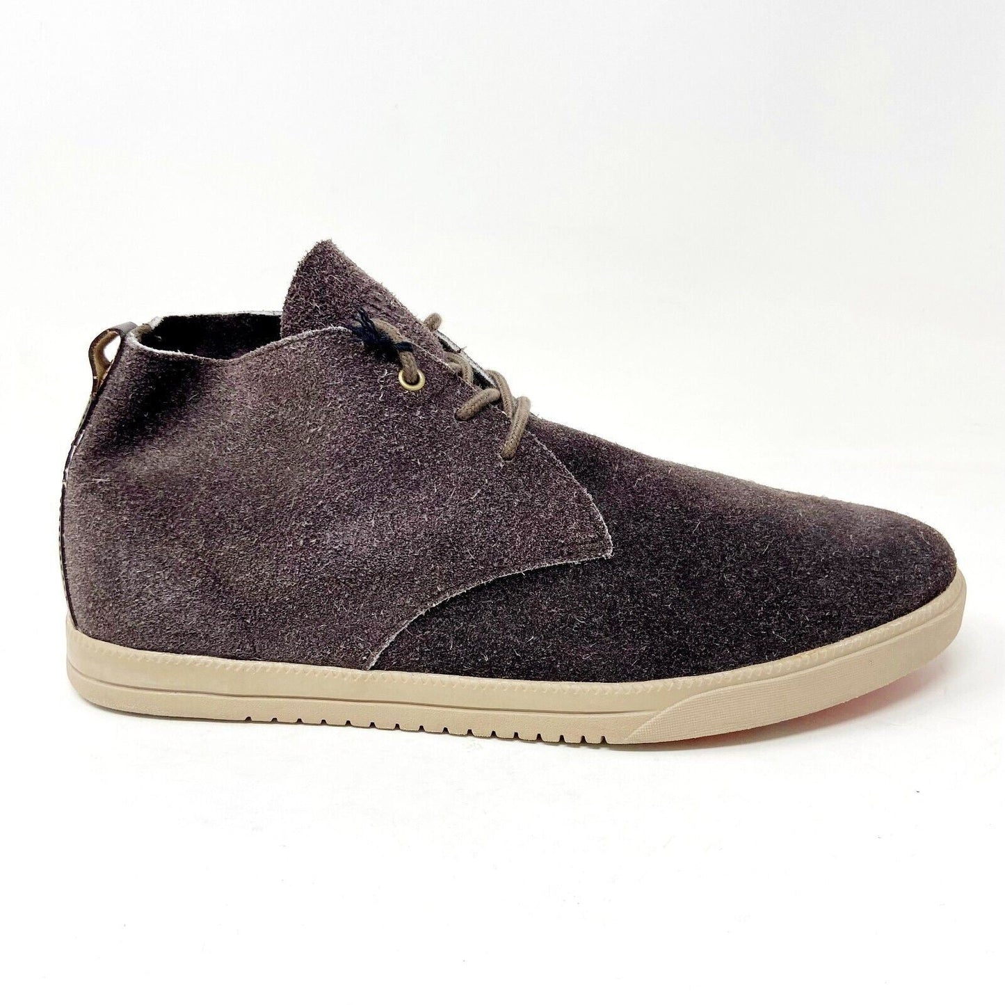 Clae Strayhorn Unlined Umber Suede Mens Mid Top Casual Shoes Sneakers