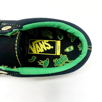Vans Old Skool Pro (Shake Junt) Black White Green Mens Suede Shoes Sneakers