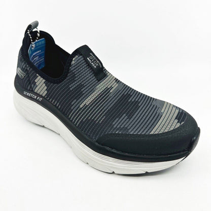 Skechers D'Lux Walker Boundless Black White Mens Size 7 Slip On Sneakers