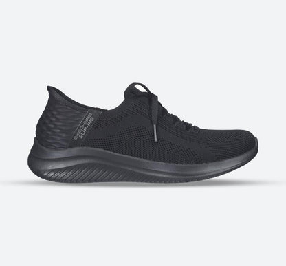 Women's Wide Fit Skechers 149710 Slip-ins Ultra Flex 3.0 Brilliant Trainers - Black