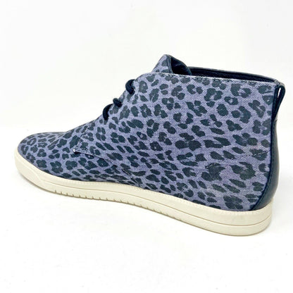 Clae Strayhorn Textile Deep Navy Leopard Mens Size 8 Mid Casual Sneakers