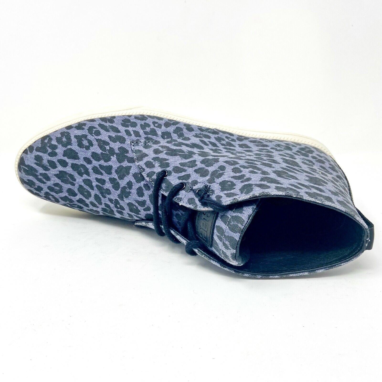 Clae Strayhorn Textile Deep Navy Leopard Mens Size 8 Mid Casual Sneakers