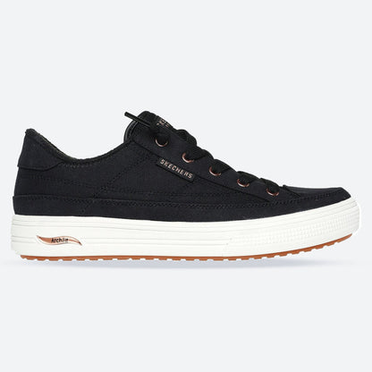 Women's Wide Fit Skechers 177190W Arch Fit Arcade Meet Ya There Shoes - Black
