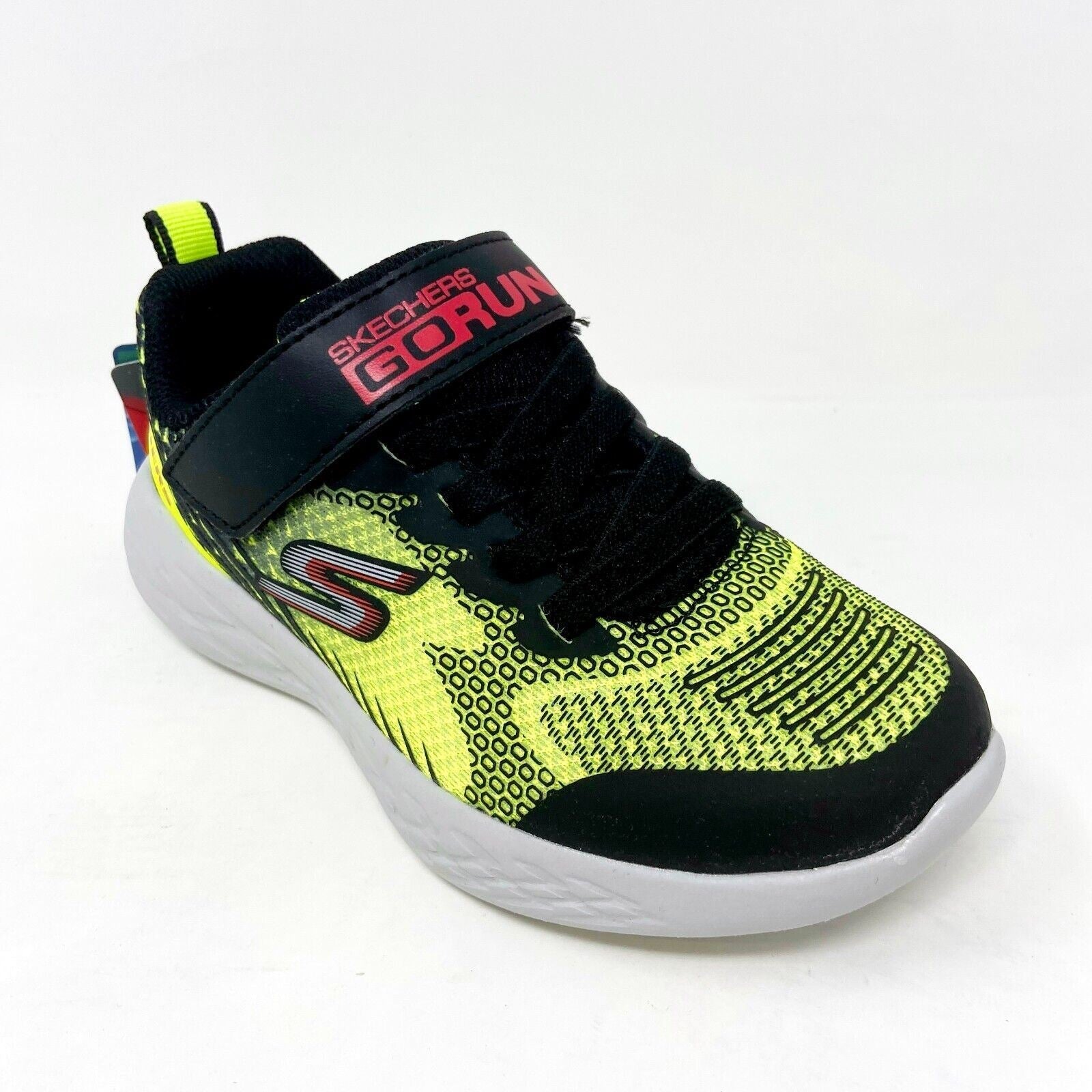 Skechers Boys Go Run 600 Baxtux Yellow Black Kids Size 12 Sneakers