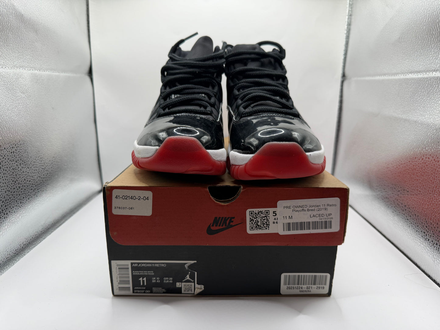 PRE OWNED Jordan 11 Retro Playoffs Bred (2019)