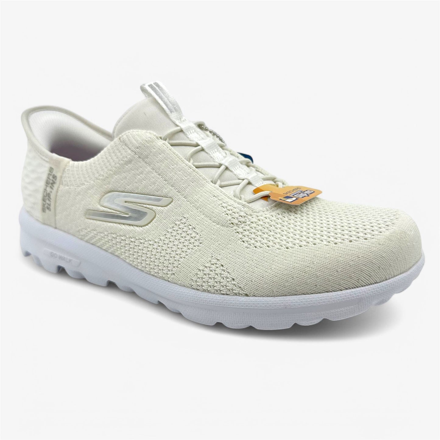 Skechers Go Walk Travel Milan Off White Womens Athletic Sneaker