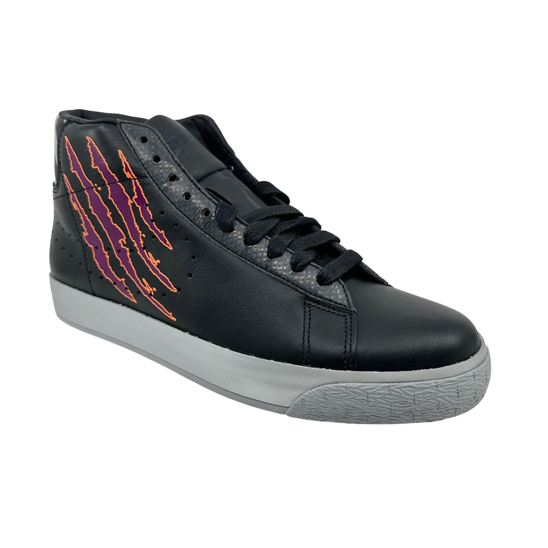 Nike Blazer Mid Premium Black Metallic Silver Plum Mens Godzilla Sneaker