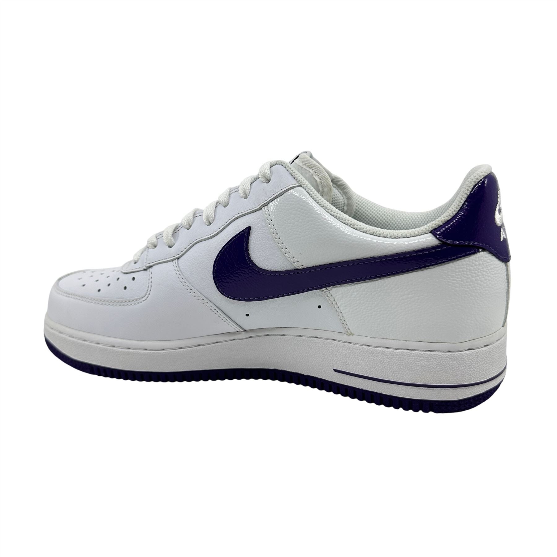 Nike Air Force 1 '07 White Club Purple Mens Athletic Sneaker