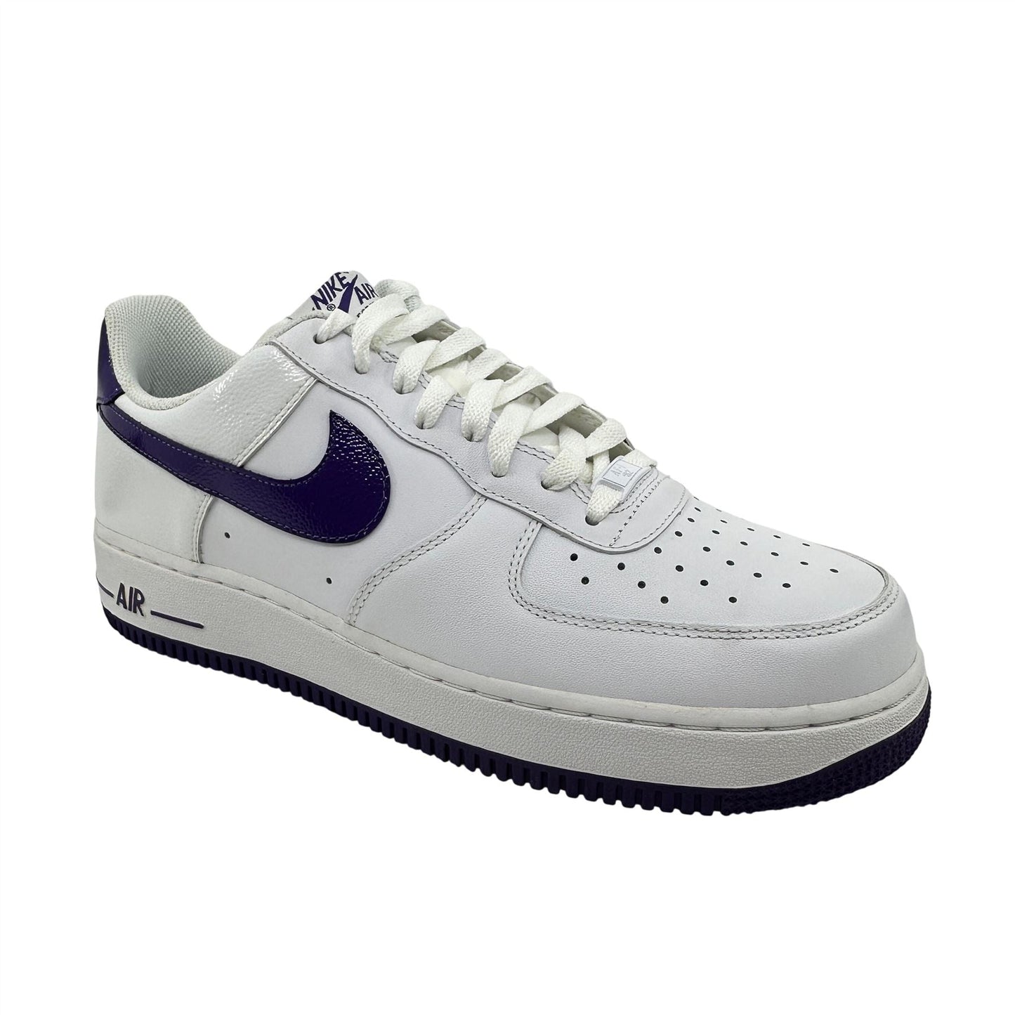Nike Air Force 1 '07 White Club Purple Mens Athletic Sneaker