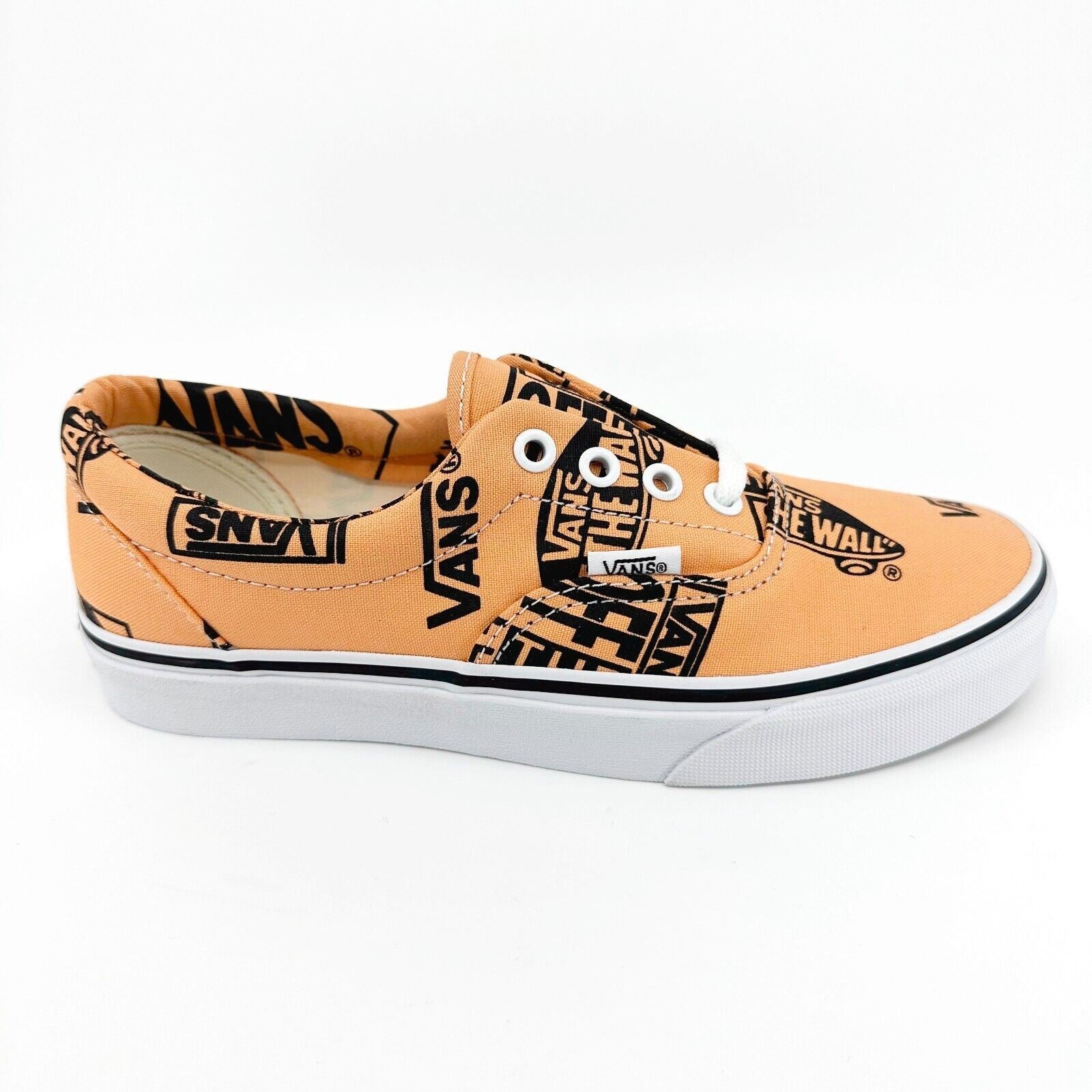 Vans Era Big Logo Off The Wall Tangerine Orange Black Mens Size 6 Sneakers