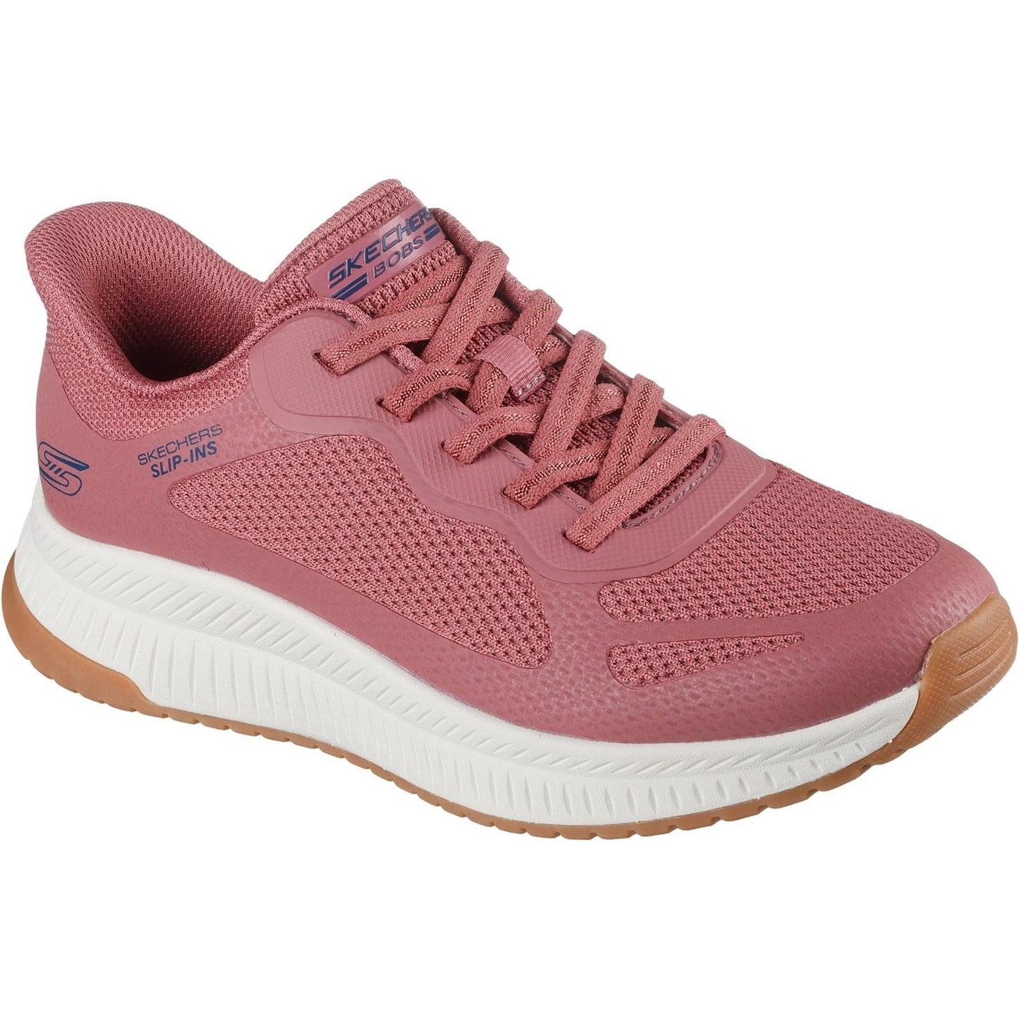 Women's Wide Fit Skechers 117624 Slip-ins Bobs Squad 4 Staple Look Trainers