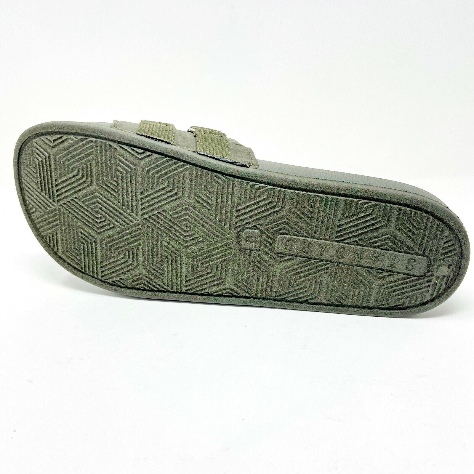 STNDRD Standard Los Angeles Monaco Double Strap Olive Womens Slide Sandals