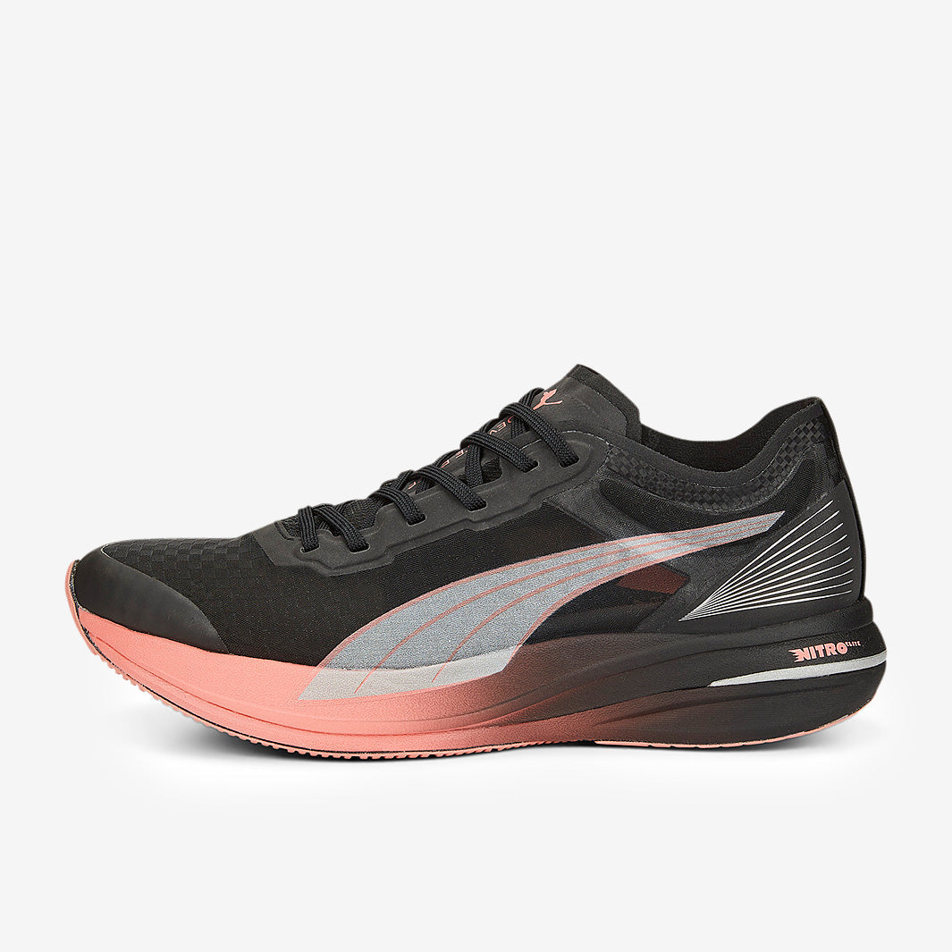 Puma Womens Deviate Nitro Elite Carbon  - Puma Black-Carnation Pink