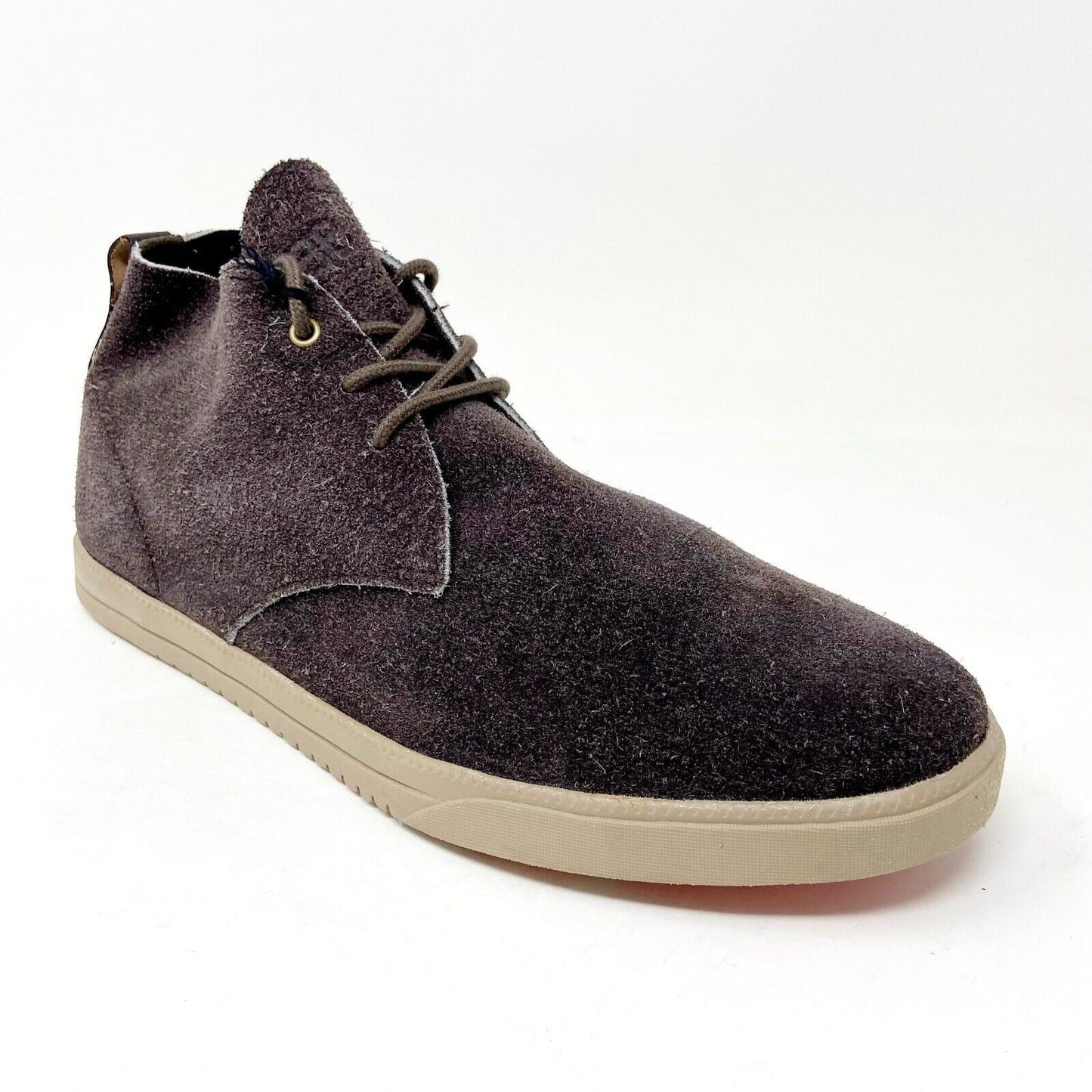 Clae Strayhorn Unlined Umber Suede Mens Mid Top Casual Shoes Sneakers