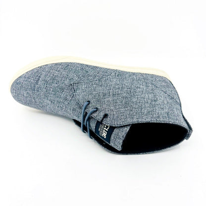 Clae Strayhorn Textile Navy Chambray Mens Casual Premium Sneakers