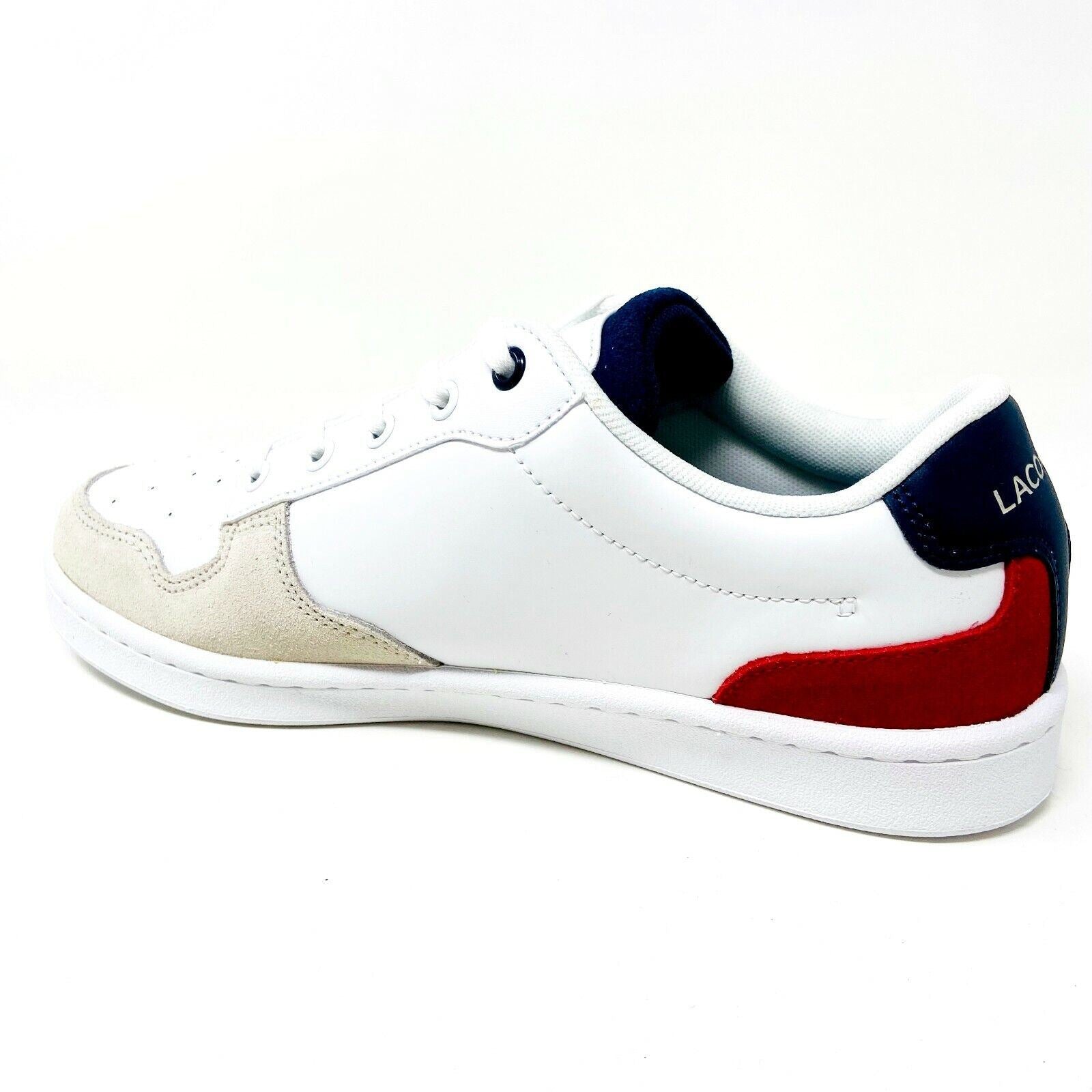 Lacoste Master Cup 120 2 SUJ Leather White Navy Red Kids Casual Sneakers