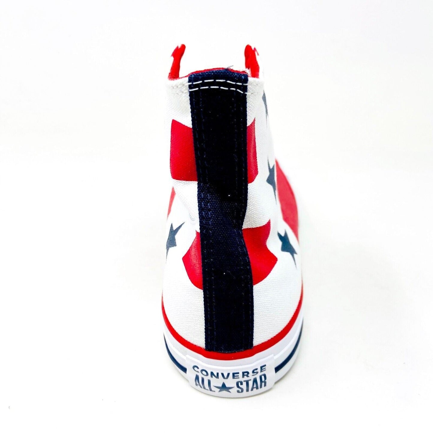 Converse CTAS Hi White Red White Blue Mens July 4th Star Stripes Shoes 167836F