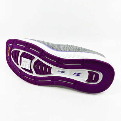 Skechers Go Run Balance 2 Gray Purple Womens Athletic Running Shoes