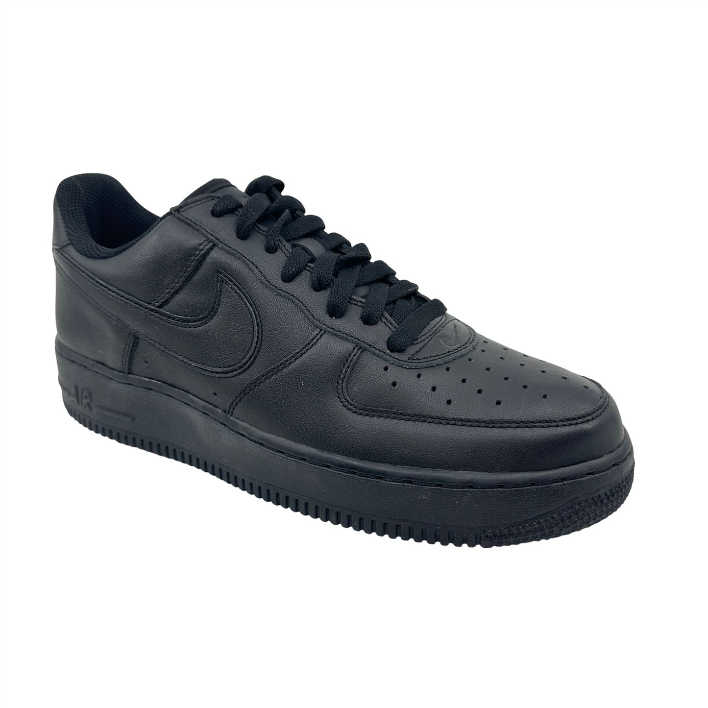 Nike Air Force 1 Triple Black Womens Athletic Vintage Sneaker