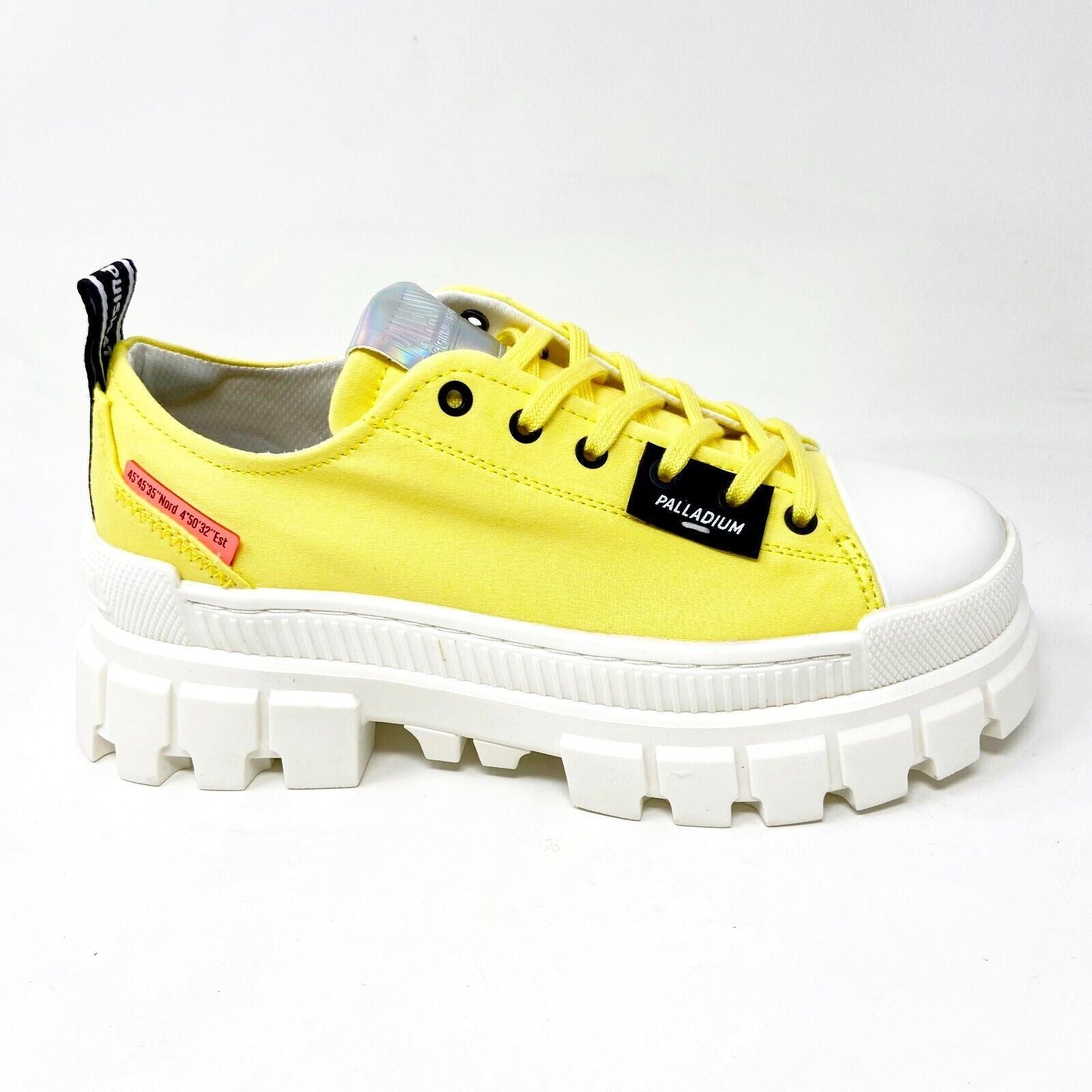Palladium Revolt LO TX Aurora Yellow White Womens Platform Boots 97243 724