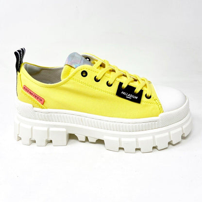 Palladium Revolt LO TX Aurora Yellow White Womens Platform Boots 97243 724