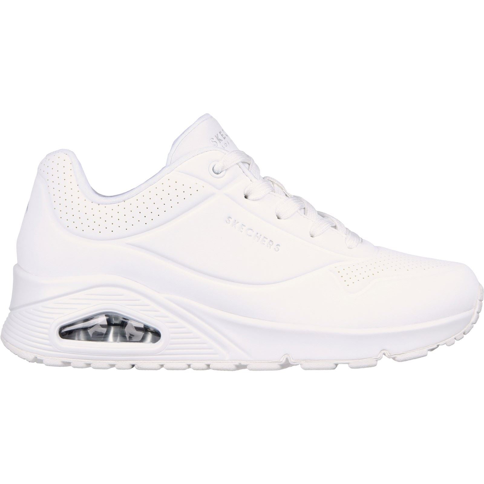 Women's Wide Fit Skechers 73690 Uno Stand On Air Sports Trainers