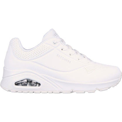 Women's Wide Fit Skechers 73690 Uno Stand On Air Sports Trainers