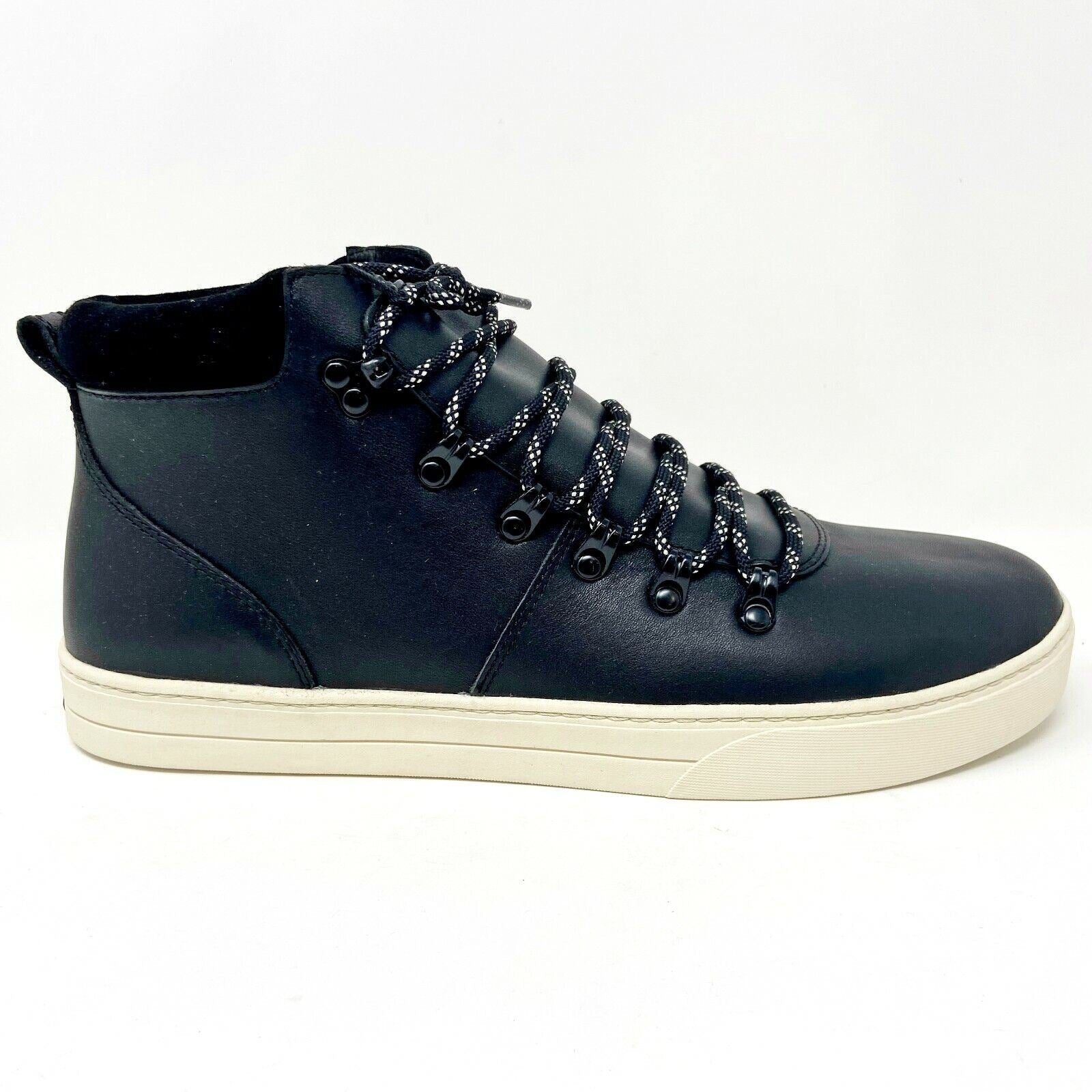 Clae Grant Black Leather Mens Premium Casual Shoes Sneakers