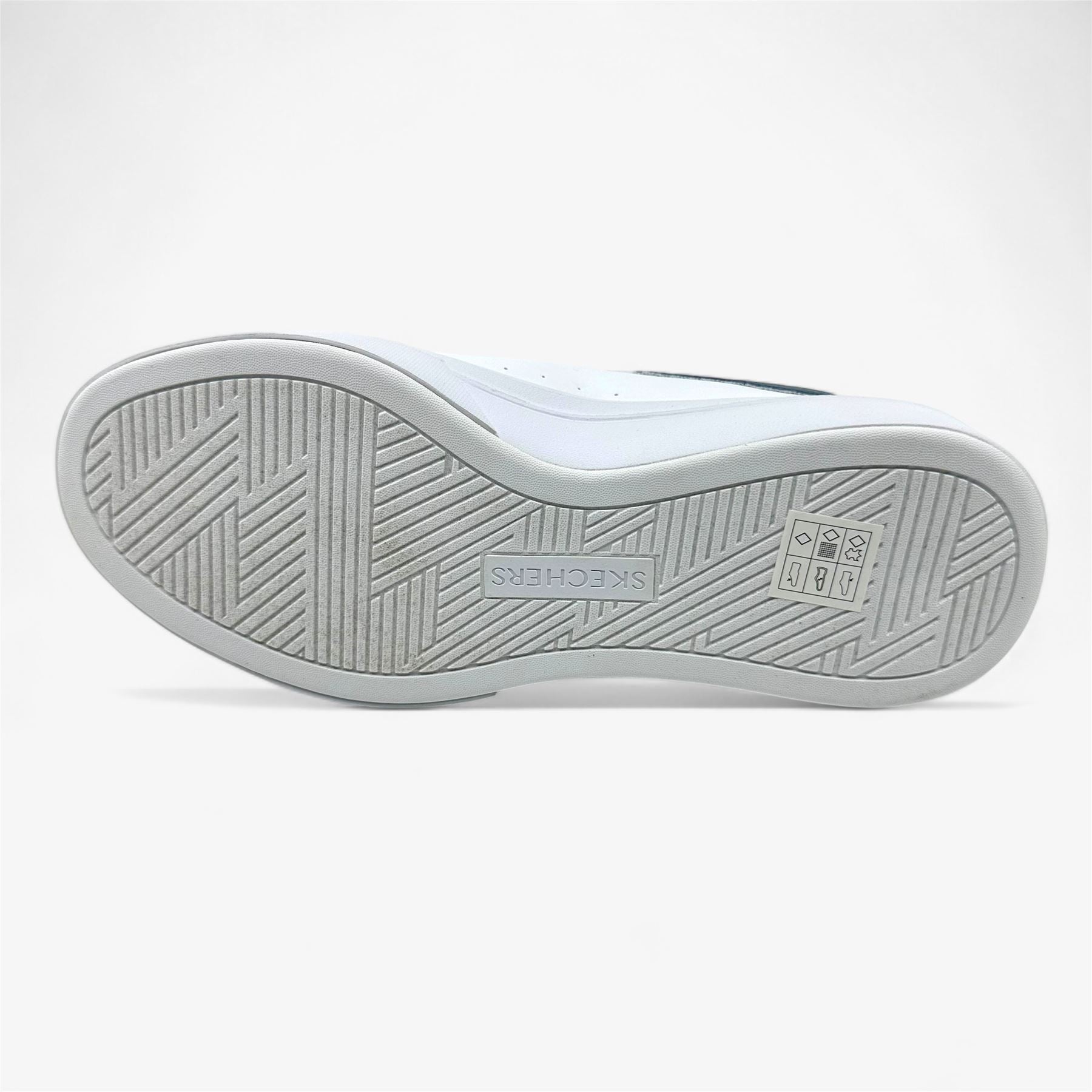 Skechers Cordova Classic Best Behavior White Blue Womens Athletic Sneaker