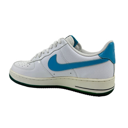 Nike Air Force 1 '07 White Marina Blue Obsidian Mens Athletic Sneaker