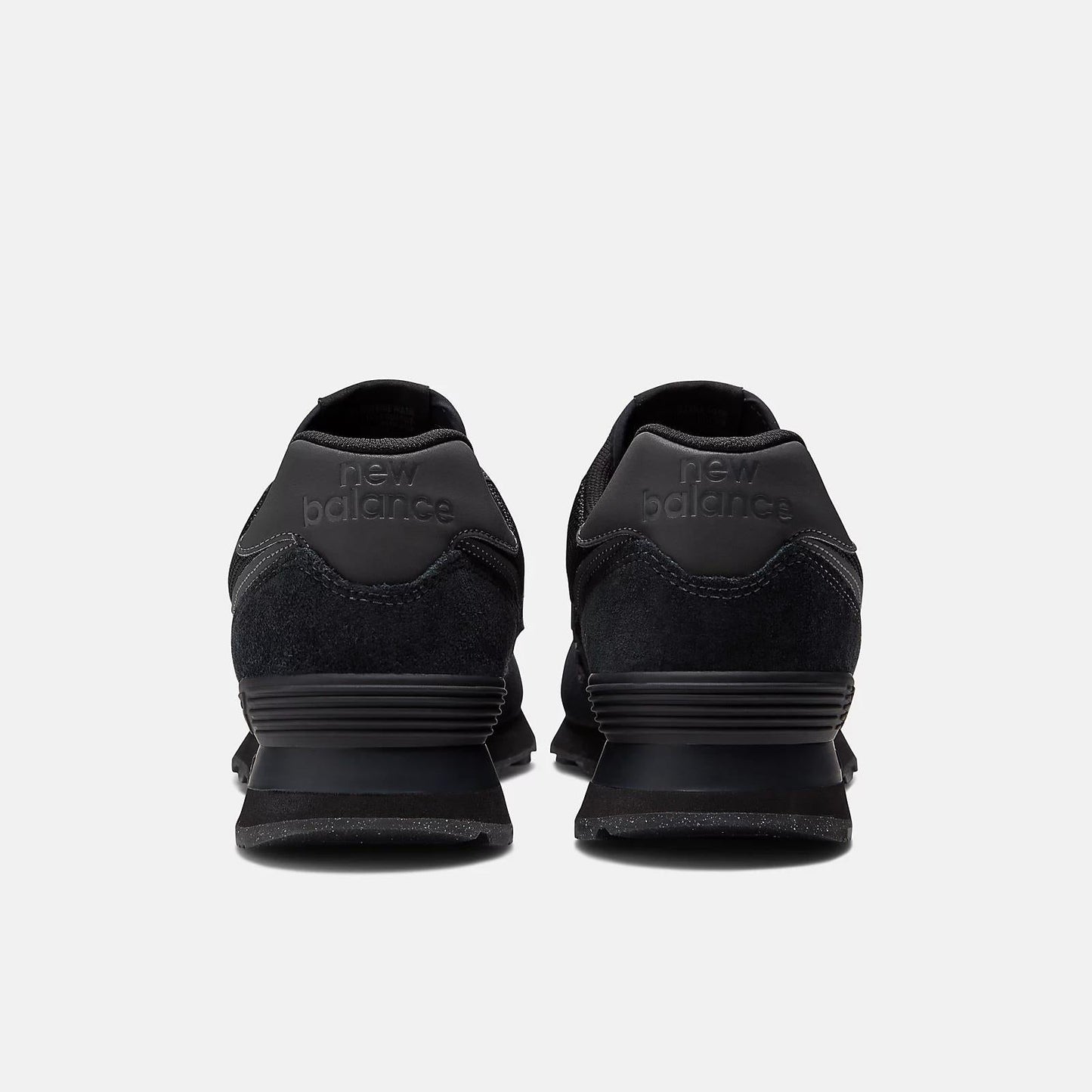 Women's Wide Fit New Balance ML574EVE Walking/Running Trainers - Exclusive - Black ENCAP