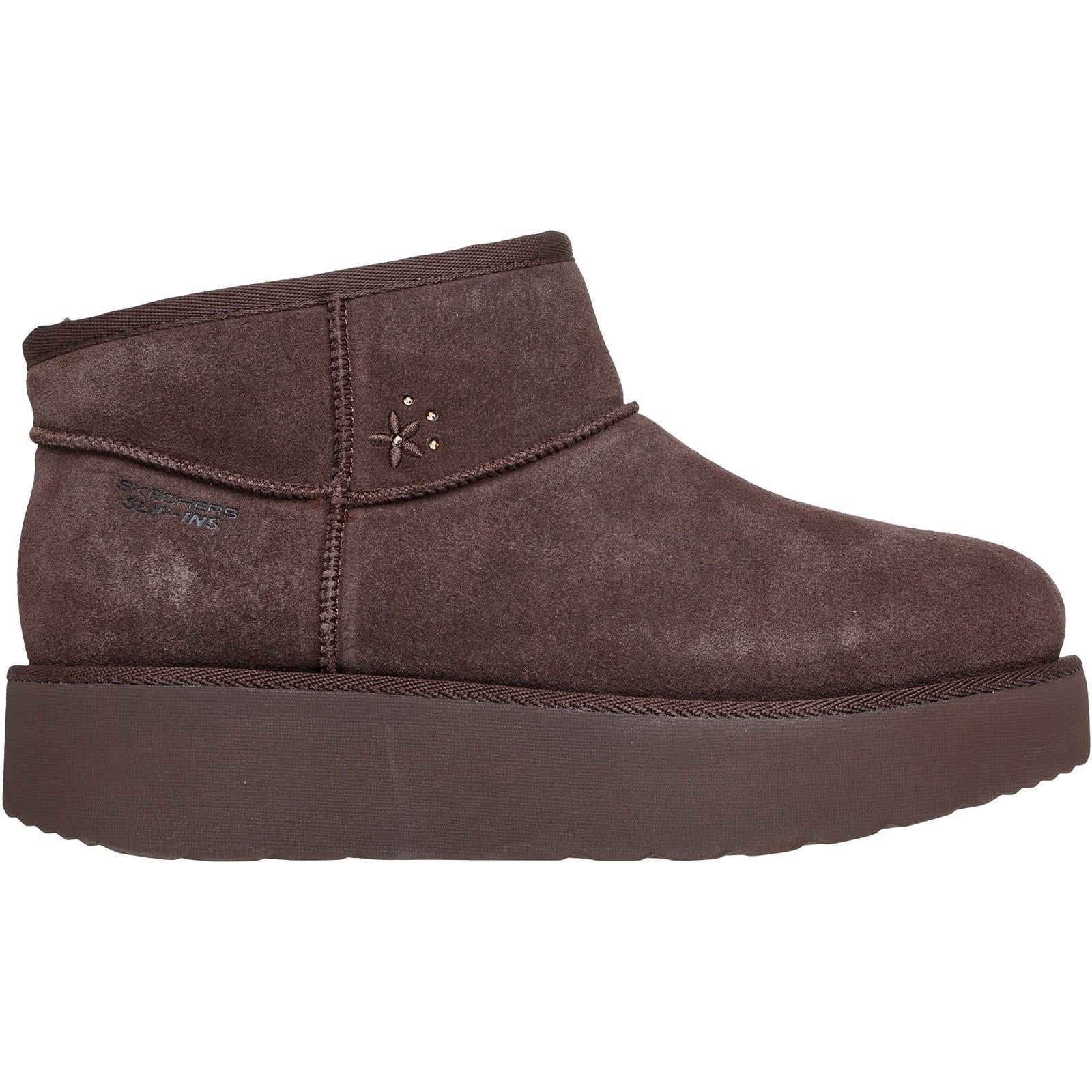 Women's Wide Fit Skechers 169143 Slip-ins Keep Cozy Boots