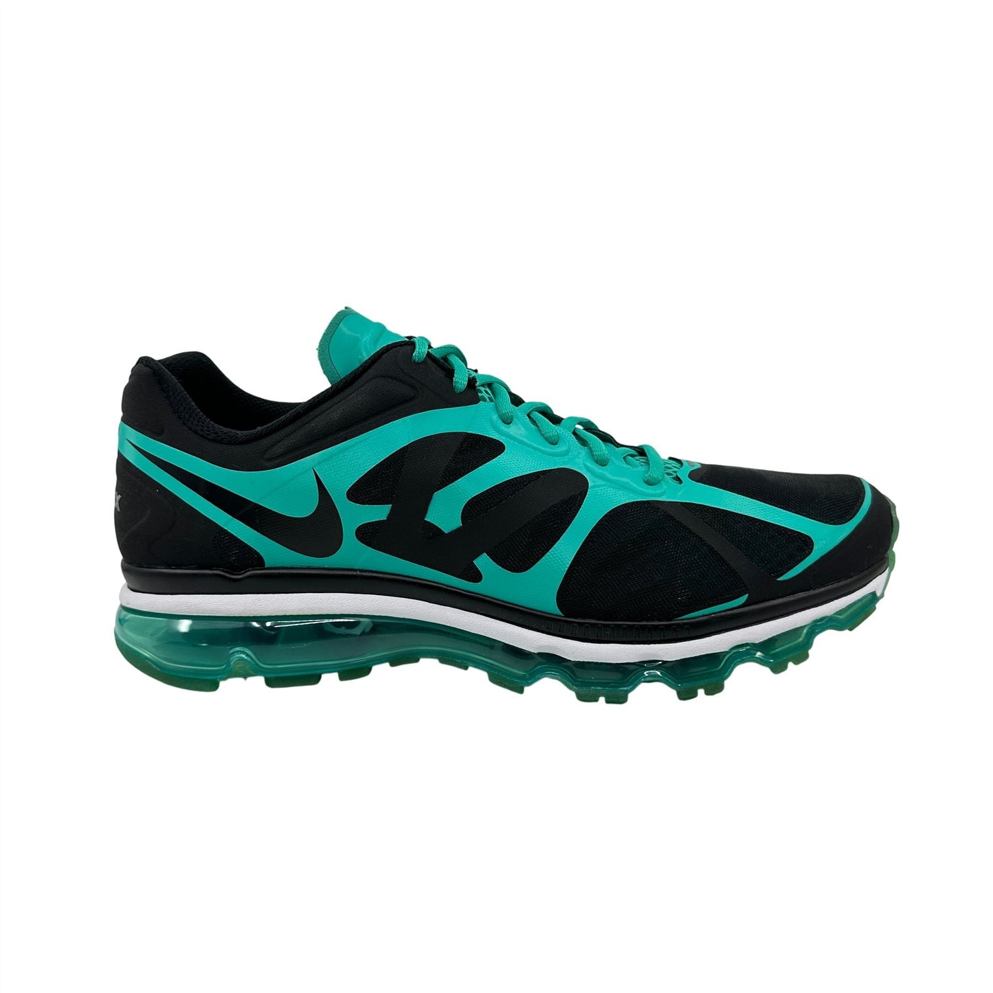 Nike Air Max+ 2012 Black New Green Mens Athletic Sneaker