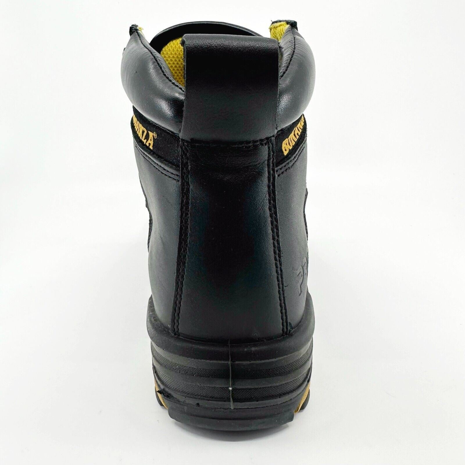 Bonanza Pro Mens Black 6" PU Injected Full Grain Leather Soft Toe Work Boots