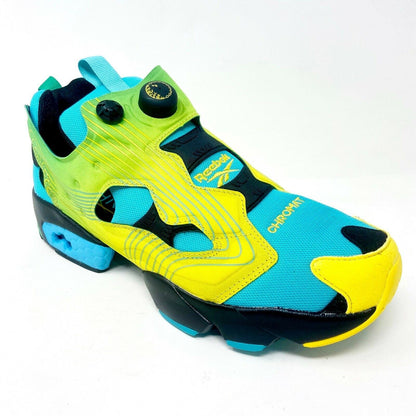 Reebok Instapump Fury Chromat Emerald Yellow Glacier Blue Mens Sneaker FY0825