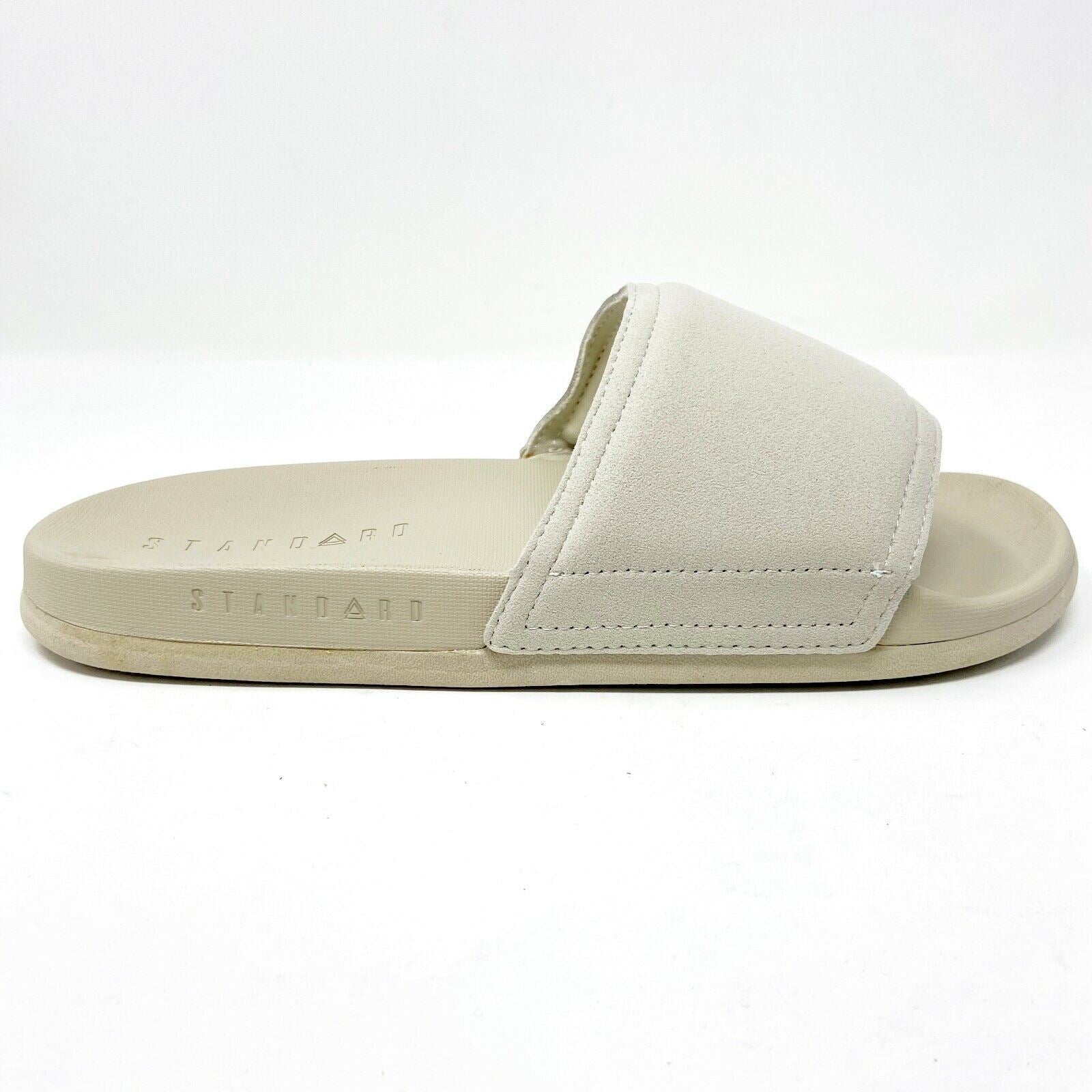 STNDRD Standard Los Angeles Monaco Suede Beige Mens Comfort Slides Sandals
