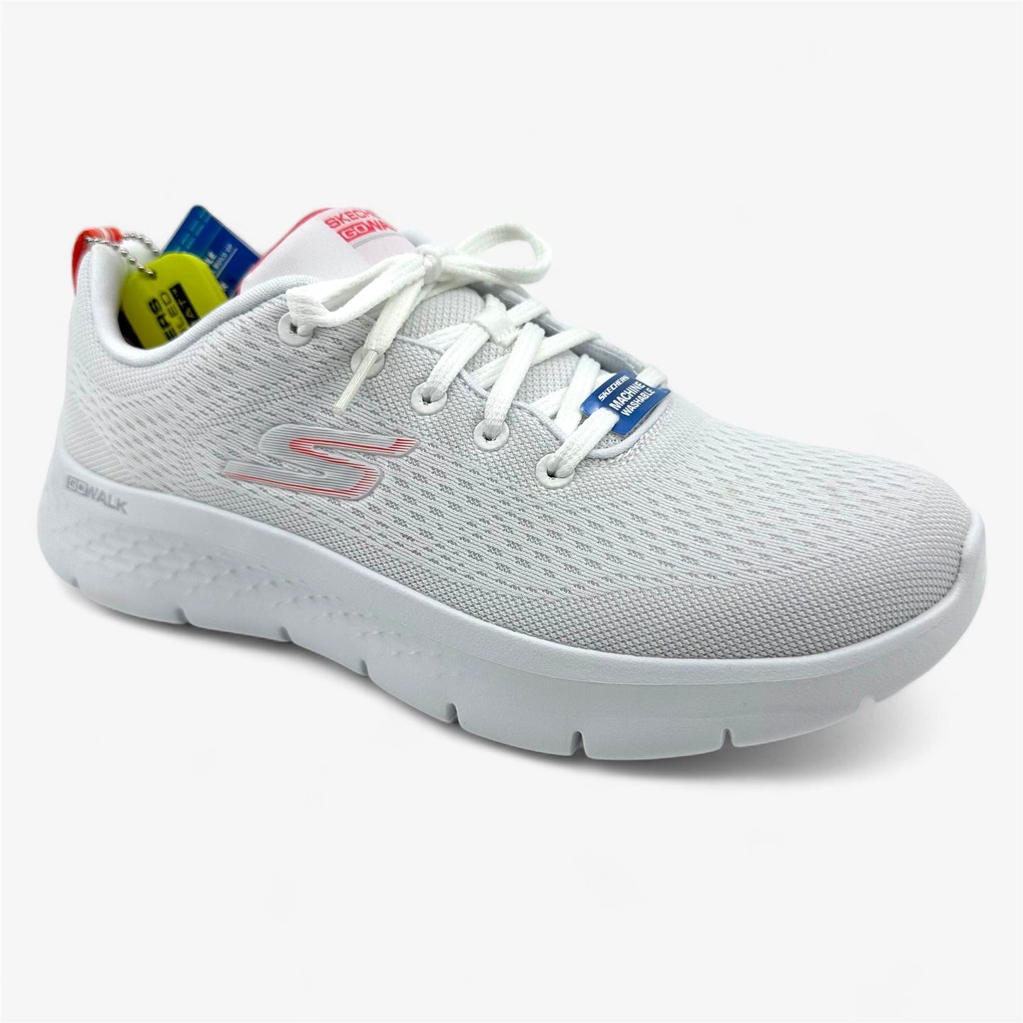 Skechers Go Walk Flex Cali White Hot Coral Womens Size 9.5 Athletic Sneaker