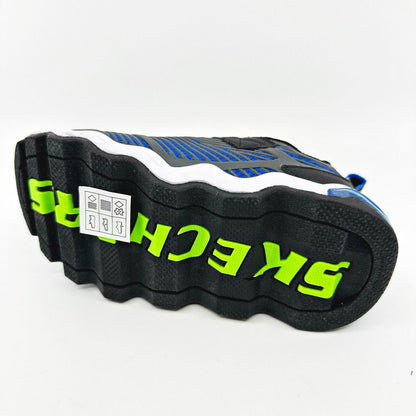Skechers Skech Air Waves Charcoal Blue Kids Boys Sneakers