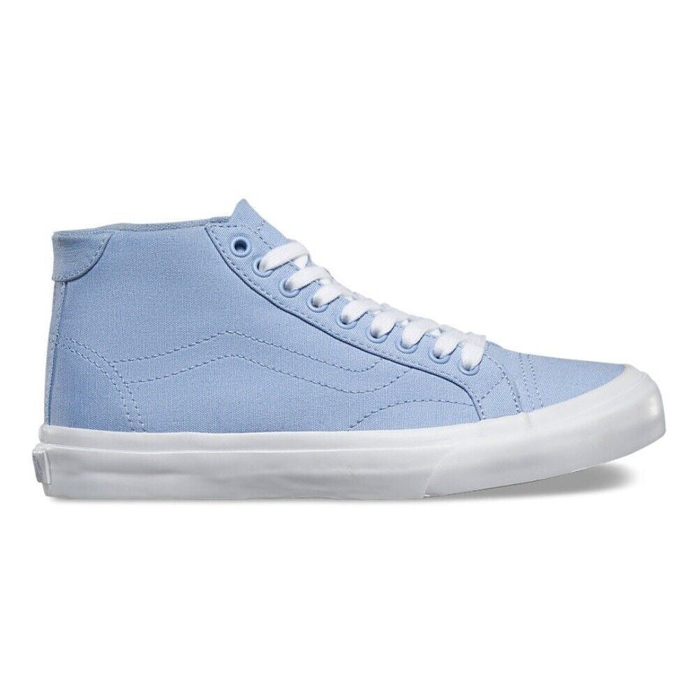 VANS Court Mid (Canvas) Serenity Baby Blue White Sneakers Womens Size 5.5