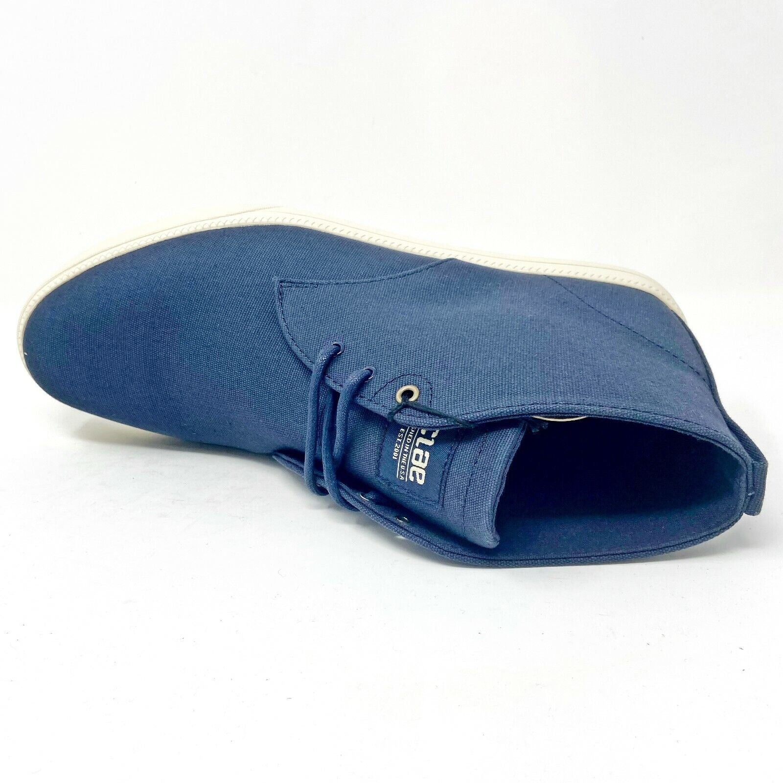 Clae Strayhorn Textile Navy Canvas Mens Premium Casual Shoes