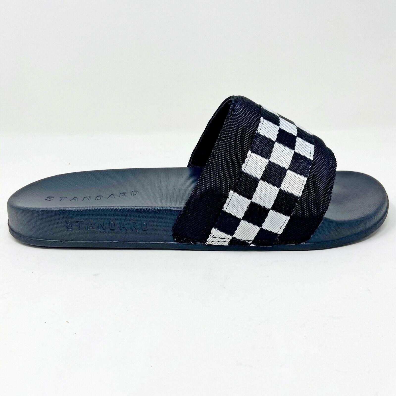 STNDRD Standard Los Angeles Monaco Checkerboard Black White Womens Sandals