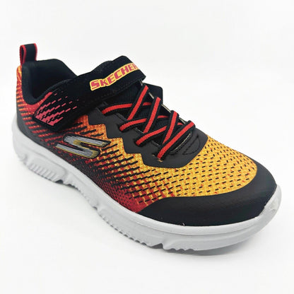 Skechers Go Run 650 Norvo Black Red Kids Size 5 Sneakers