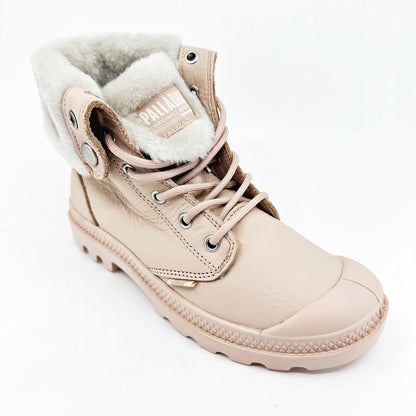 Palladium Baggy Rose Dust Pink Leather Womens Size 5.5 Combat Boots 96433 612